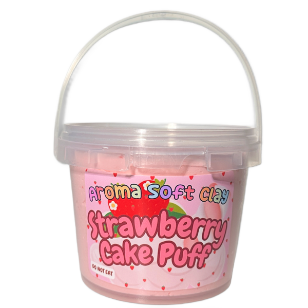 Strawberry Cake Fluff Soft Clay Bucket