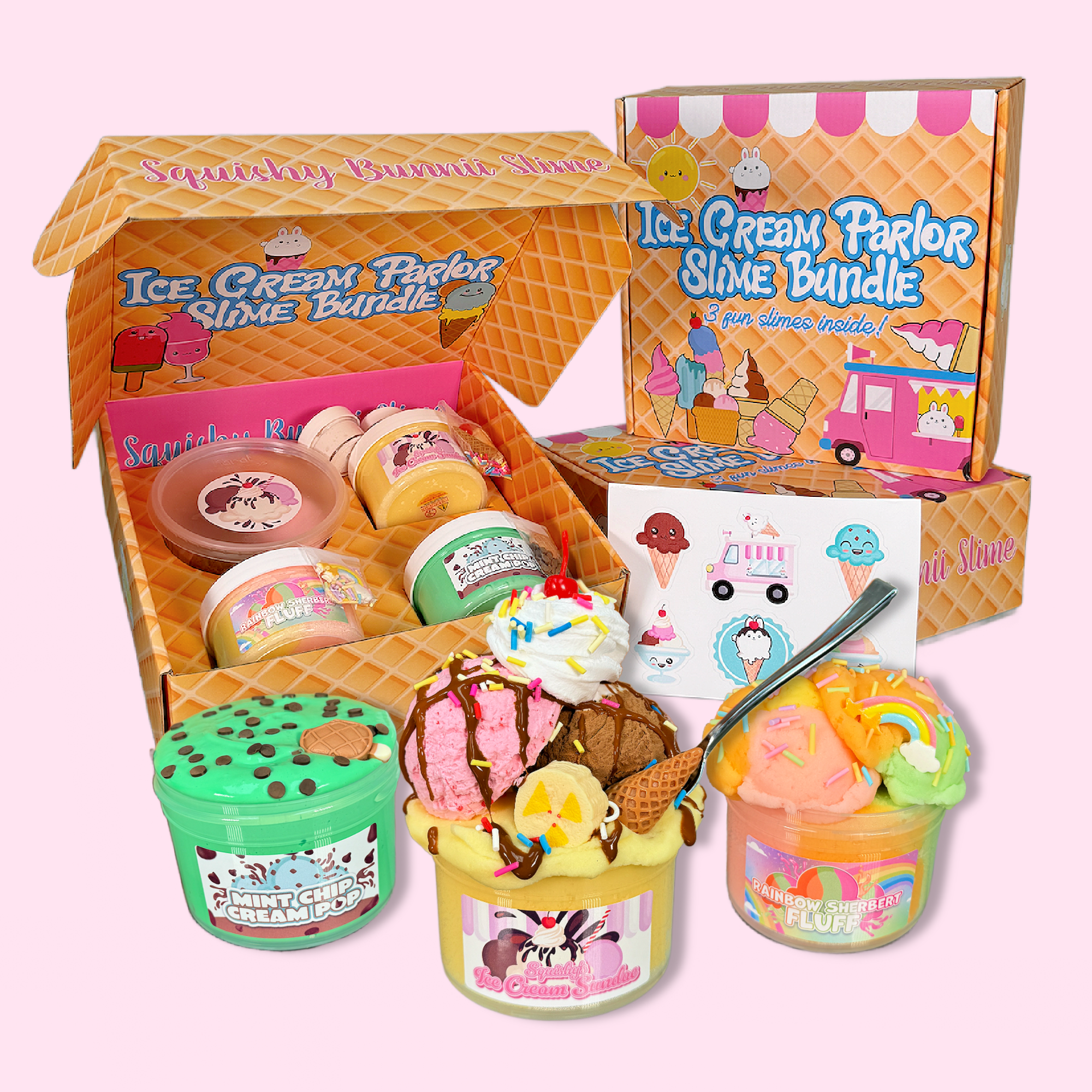 ICE CREAM PARLOR SLIME BOX – SquishyBunnii ICE CREAM PARLOR SLIME BOX – SquishyBunnii