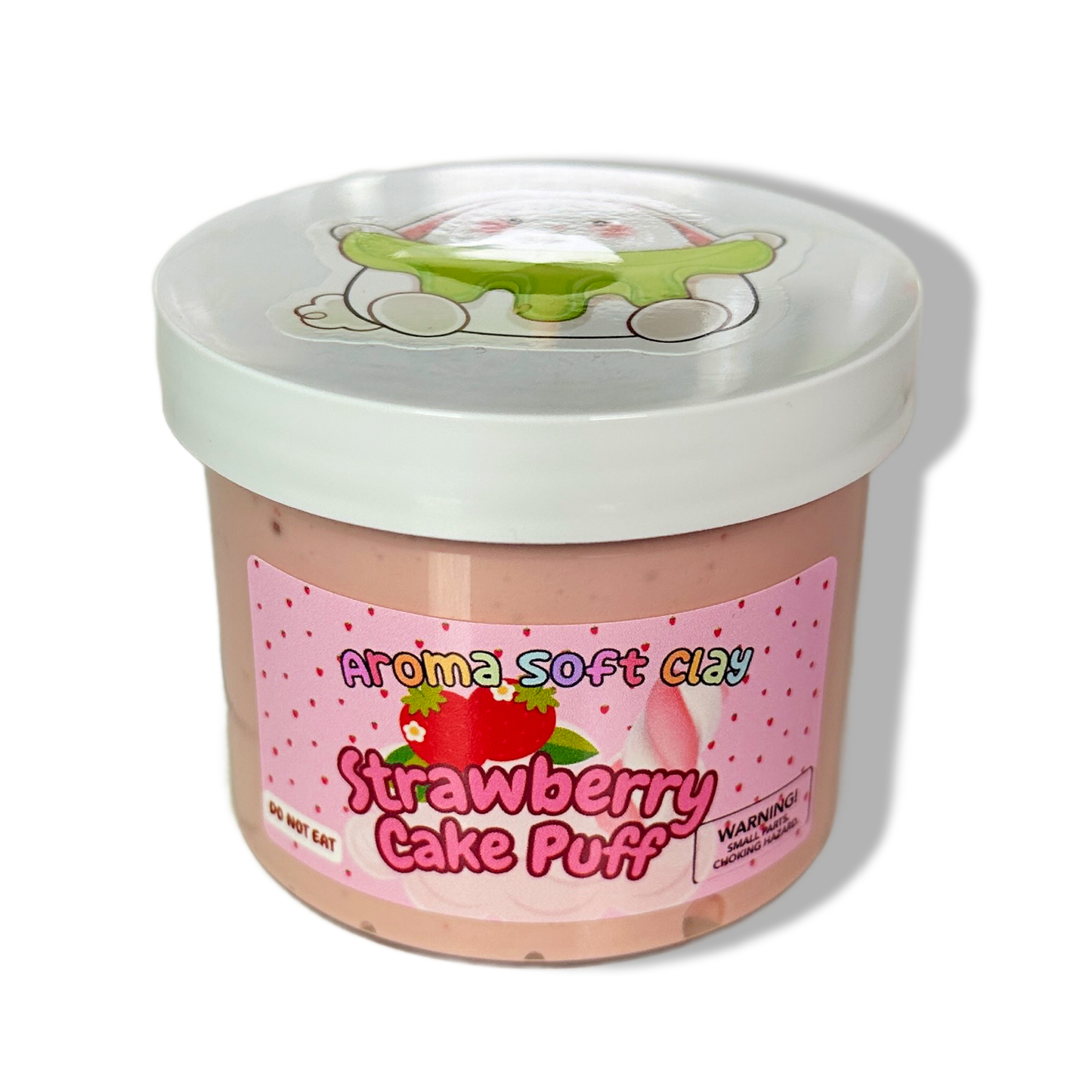 Strawberry Cake Puff Soft Clay Slime