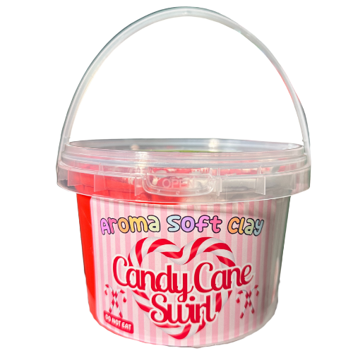 Candy Cane Swirl Aroma Soft Clay Bucket