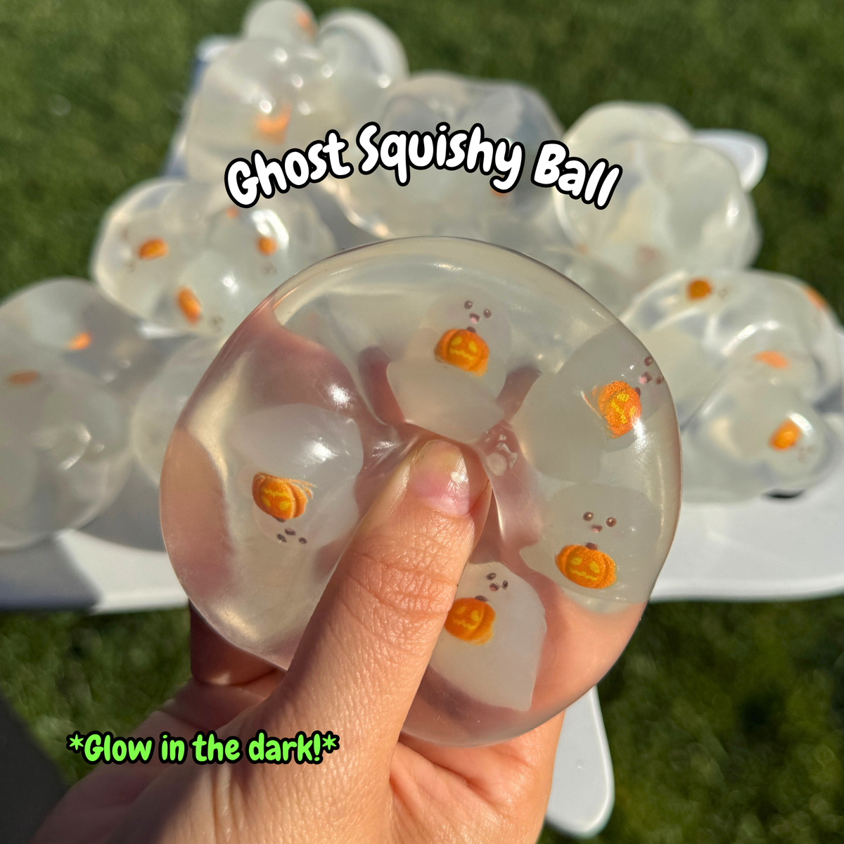 Ghost Squishy Ball - Glows in the Dark!