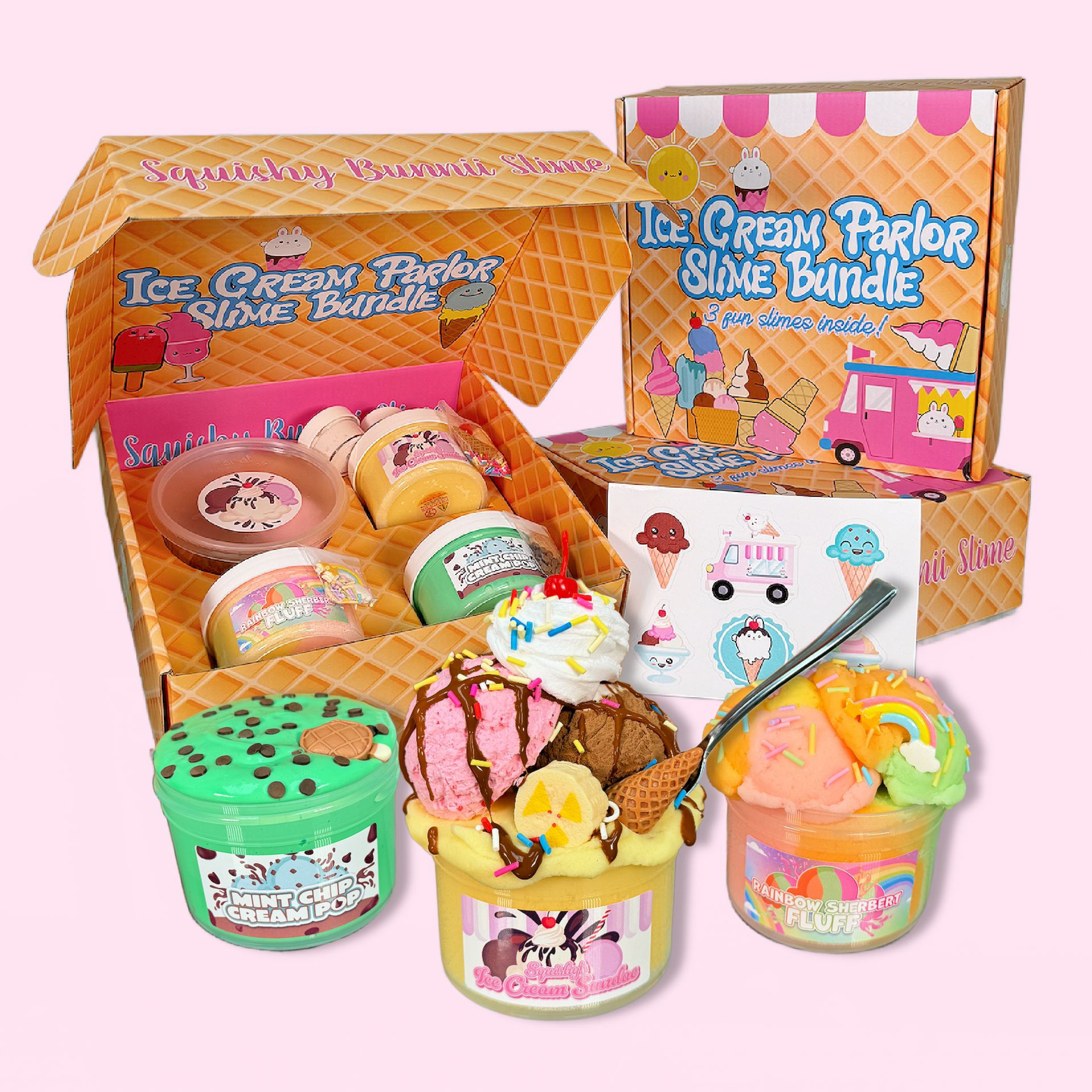 ICE CREAM PARLOR SLIME BOX – SquishyBunnii ICE CREAM PARLOR SLIME BOX – SquishyBunnii