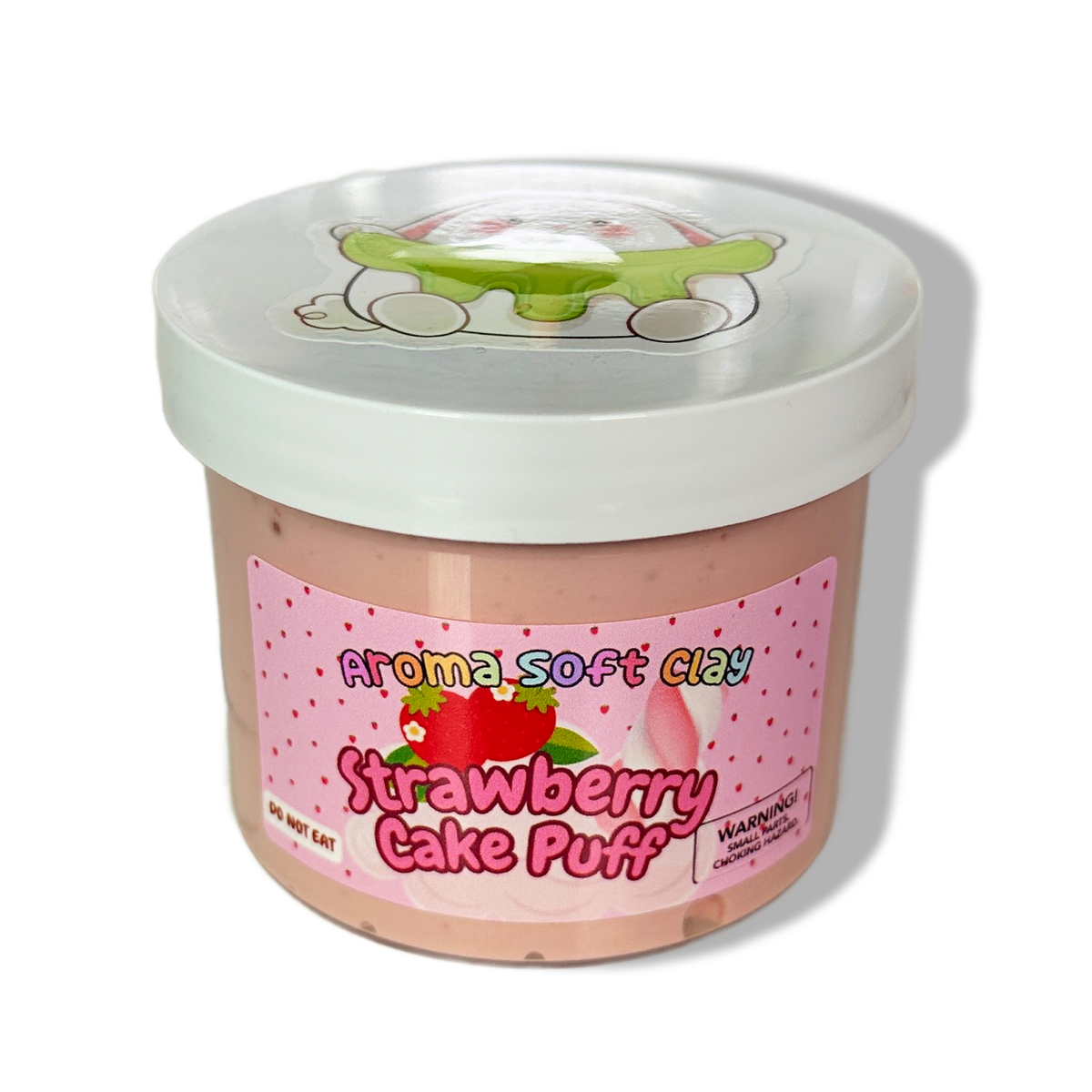 Strawberry Cake Puff Soft Clay Slime – SquishyBunnii