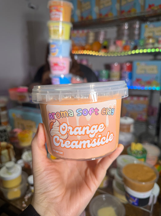 Orange Creamsicle Soft Clay Bucket
